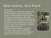 Ana Frank dienorastis. Knygos pristatymas 3 puslapis