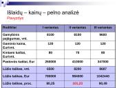 Išlaidų, kainų, pelno analizė 15 puslapis
