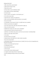 Dialogue about friends