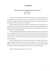 Kalių ir kačių pieno liaukos navikai ir jų chirurginis gydymas  5 puslapis