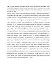 Ryšių svarba senatvėje: senyvo amžiaus moterų patirtis poreikio pagalbai aspektu 6 puslapis