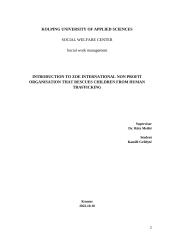 Introduction to Zoe International non profit organisation that rescues children from human trafficking 