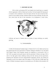Introduction to Zoe International non profit organisation that rescues children from human trafficking  4 puslapis