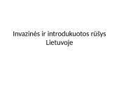 Invazinės ir introdukuotos rūšys Lietuvoje
