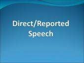Direct/Reported speech