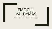Tvarkymasis su emocijomis