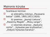 Maironio kūrybos skaidrės 5 puslapis