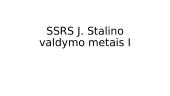 SSRS J. Stalino valdymo metais