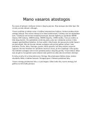 Mano vasaros atostogos