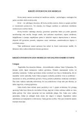 Krizės intervencijos modelio pritaikymas socialiniame darbe 5 puslapis