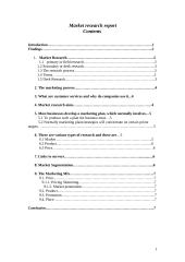 Market research report
