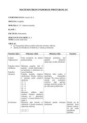 Matematikos pamokos analizė