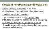 Organizmo apsauga nuo žalingo aplinkos poveikio. Antibiotikai 18 puslapis