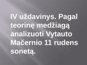 Lyrikos tekstų analizė, Mačernio 11 rudens sonetas 18 puslapis