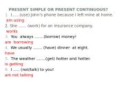 Present Simple and Present Continious rules 12 puslapis