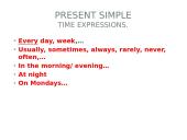 Present Simple and Present Continious rules 5 puslapis