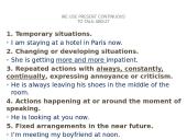 Present Simple and Present Continious rules 8 puslapis