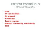 Present Simple and Present Continious rules 9 puslapis