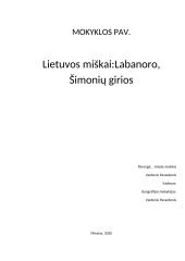 Lietuvos miškai: Labanoro, Šimonių girios