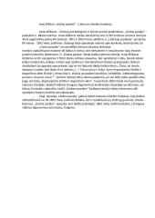 Jono Biliūno „Liūdna pasaka“ – Lietuvos istorijos liudytoja