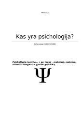 Kas yra psichologija (Referatas)