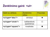 Ženklinamieji ir  numeruojamieji sąrašai  4 puslapis