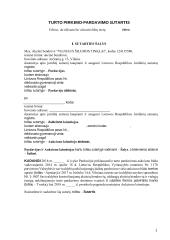 Turto pirkimo pardavimo sutartis