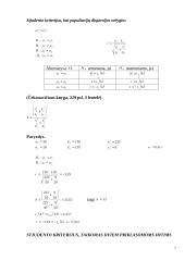 Hipotezių tikrinimas. I ir II rūšies klaidos. Hipotezių apie vidurkius ir dispersijas tikrinimas 7 puslapis