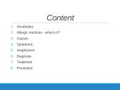 Allergic reactions