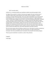 Dalykinio rašymo motyvacinio laiško pavyzdys