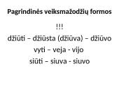 Veiksmažodžių pristatymas 14 puslapis