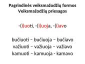 Veiksmažodžių pristatymas 3 puslapis