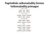 Veiksmažodžių pristatymas 6 puslapis