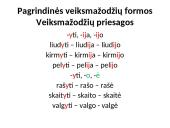 Veiksmažodžių pristatymas 7 puslapis