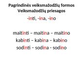Veiksmažodžių pristatymas 8 puslapis
