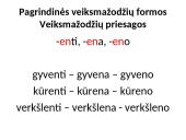 Veiksmažodžių pristatymas 10 puslapis