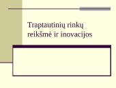 Traptautinių finansų rinkų reikšmė 5 puslapis