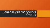 Jaunesnysis mokyklinis amžius (ikimokyklinis)