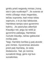 Blogio pavidalai V. Šekspyro kūrinyje "Hamletas" 3 puslapis