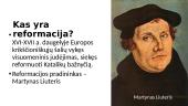 Reformacija skaidrės 2 puslapis