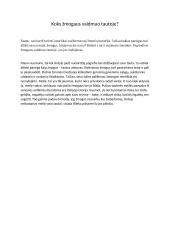 Koks žmogaus vaidmuo tautoje?