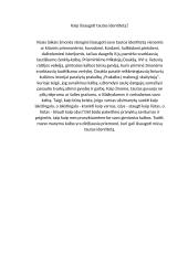 Kaip išsaugoti tautos identitetą