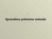 Sprendimo priėmimo metodai