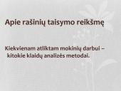 Rašinių rengimo metodai: užduočių pavyzdžiai ir mokinių darbų pavyzdžių analizė  18 puslapis