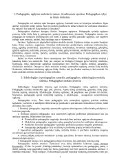 Pedagogikos svarbiausios sąvokos bei temos
