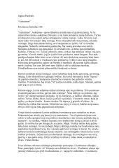 Sigitas Parulskis „Aukojimas” interpretacija
