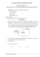 Elektros grandinės darbo režimų analizė kompiuterine programa Multisim Schematics