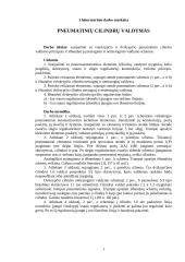 Pneumatinių cilindrų valdymas laboratorinis darbas