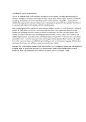 Summer time monologue