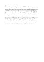 Swimming and summer sports monologue